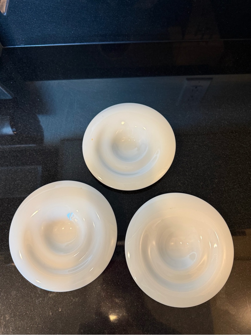 Rosenthal White Ceramic Egg Plates Set of 3